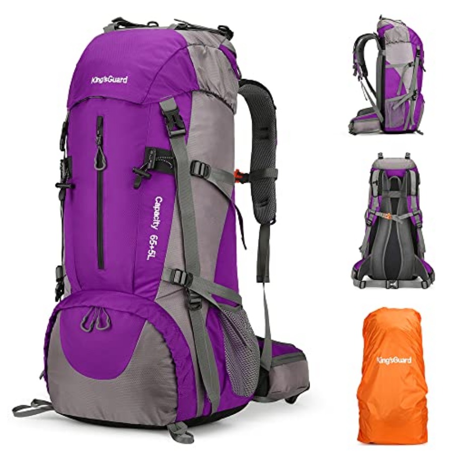 Rain Cover Backpack - 70L Hiking Backpack with Rain Cover