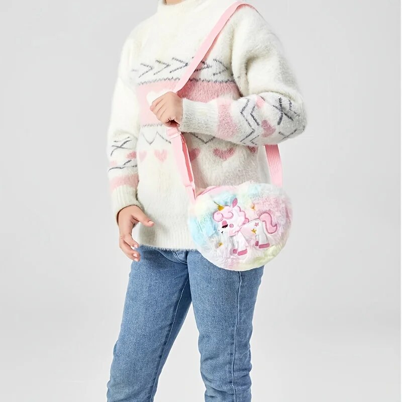 Cute Unicorn For Girls Plush H - Mini Backpack Purse avaliação e preço