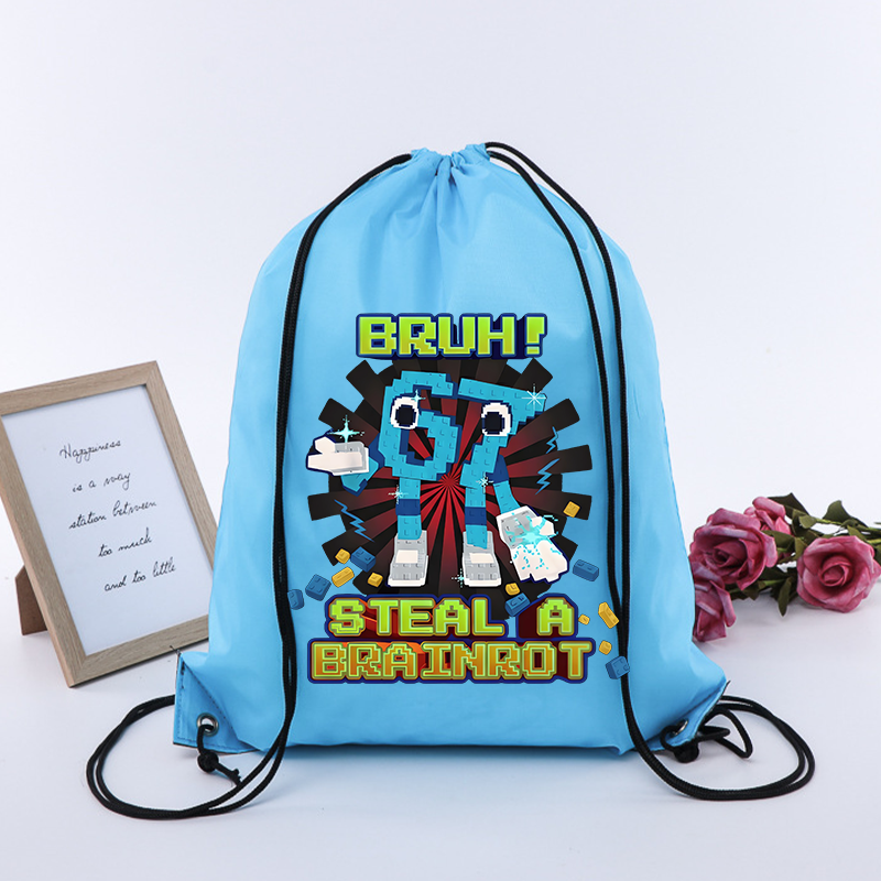 Steal A Brainrot 67 Six Seven  - Drawstring Gym Bag avaliação e preço
