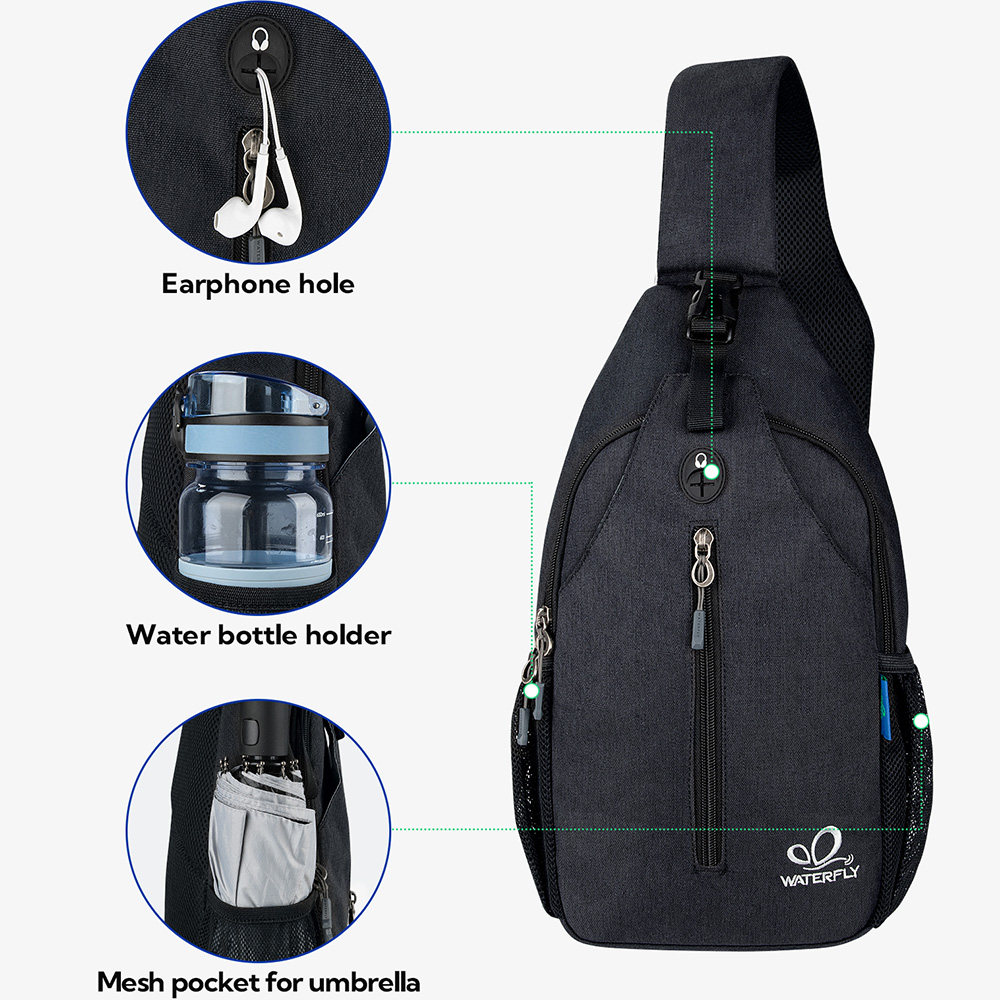 WATERFLY Crossbody Sling Bag C - Sling Backpack Shoulder avaliação e preço