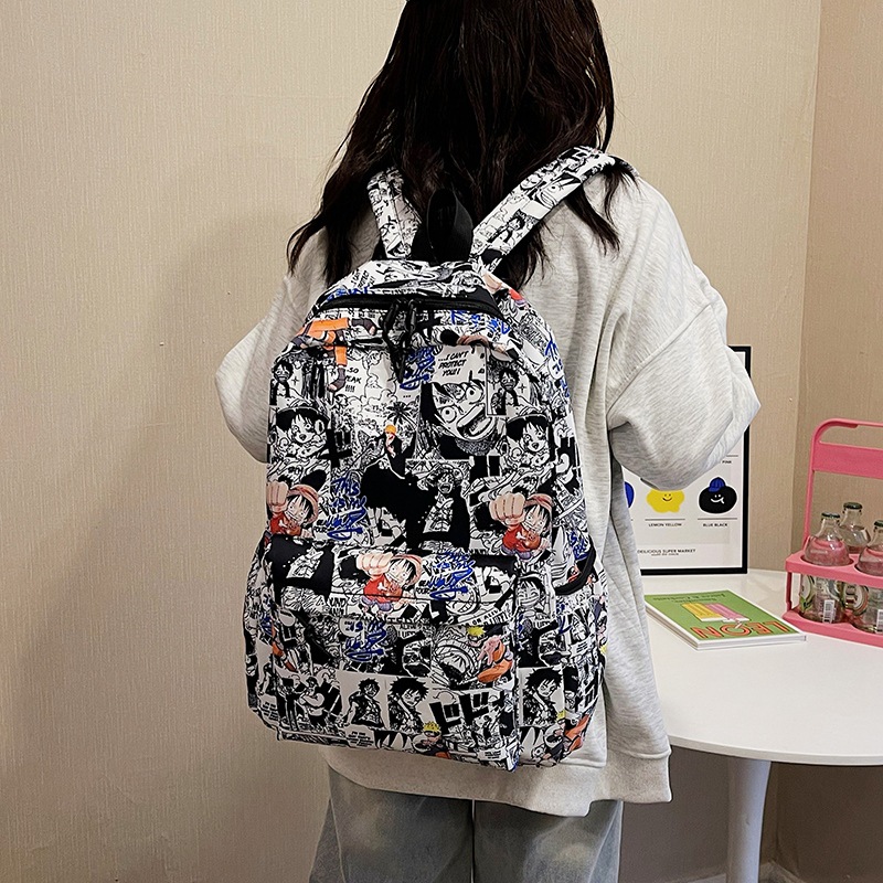 Trendy One Piece Luffy Anime B - School Backpack Teen avaliação e preço