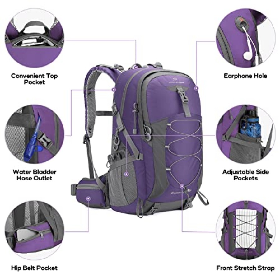 Hiking Backpack, Camping Backp - Rain Cover Backpack avaliação e preço