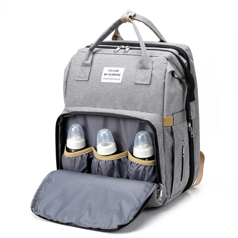 Fashionable Folding Baby Crib  - Backpack Diaper Bag avaliação e preço