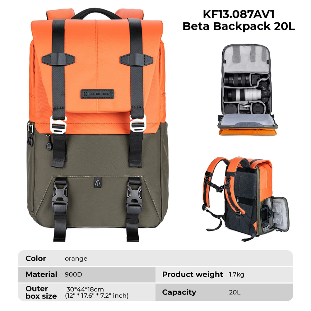 K&F CONCEPT Camera Backpack Tr - Rain Cover Backpack avaliação e preço