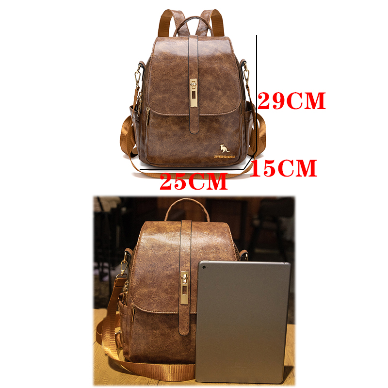 College Women Backpacks Design - Leather Backpack Vintage avaliação e preço