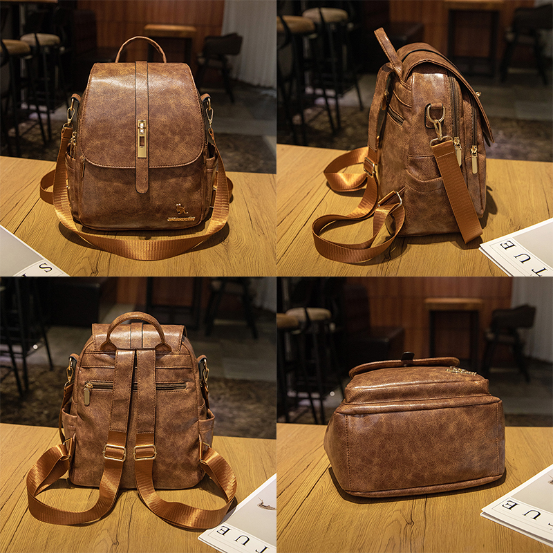 College Women Backpacks Design - Leather Backpack Vintage avaliação e preço