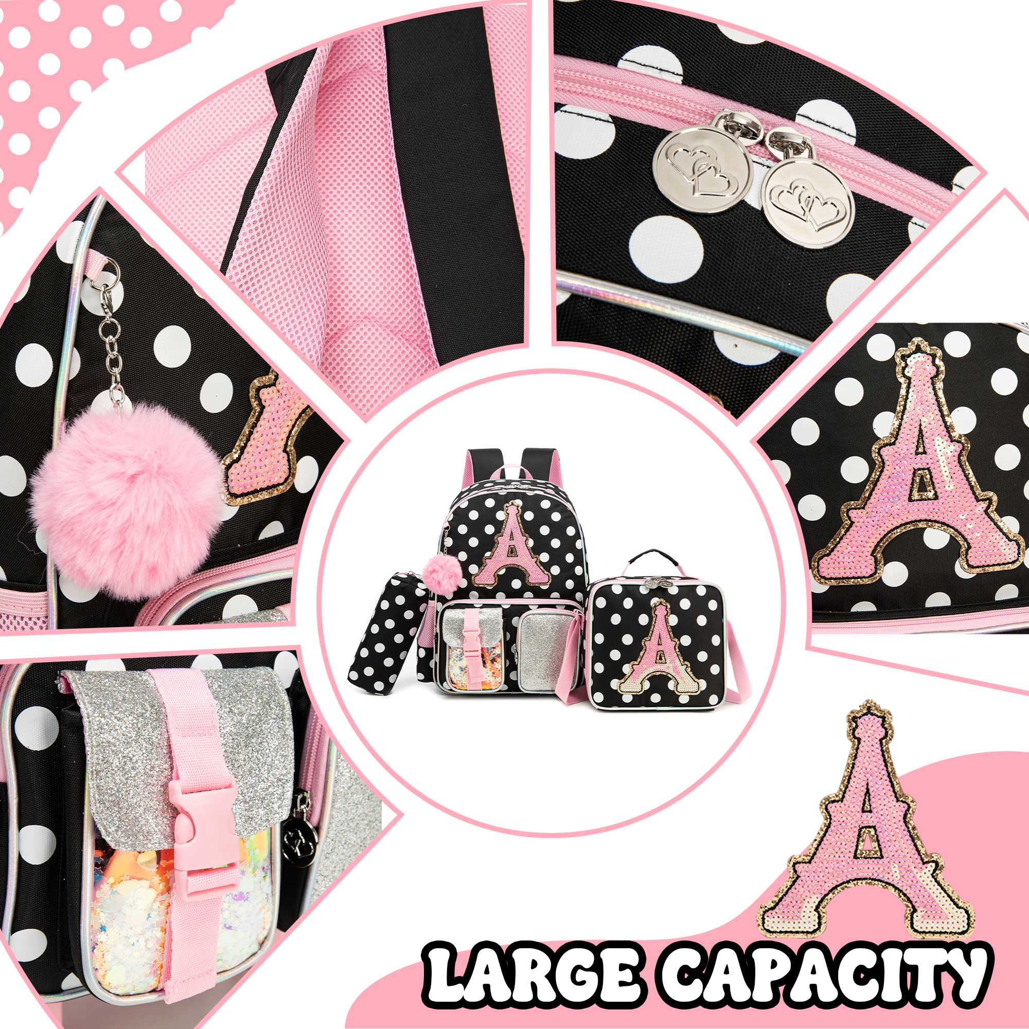 Backpack for Girls Letter Back - School Backpack Teen avaliação e preço