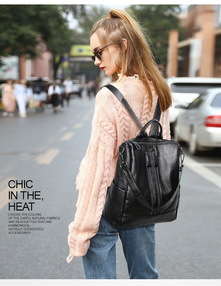 Women Soft Leather Backpack Sc - Mini Backpack Purse avaliação e preço