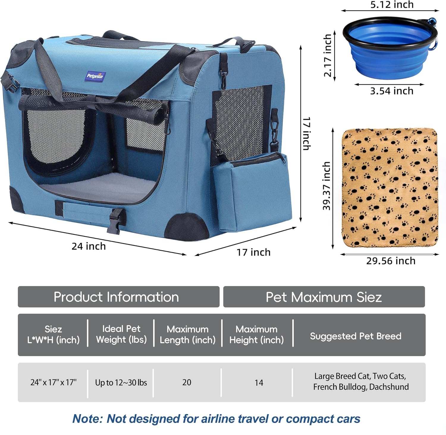 Portable Collapsible Dog Crate - Foldable Backpack Small avaliação e preço