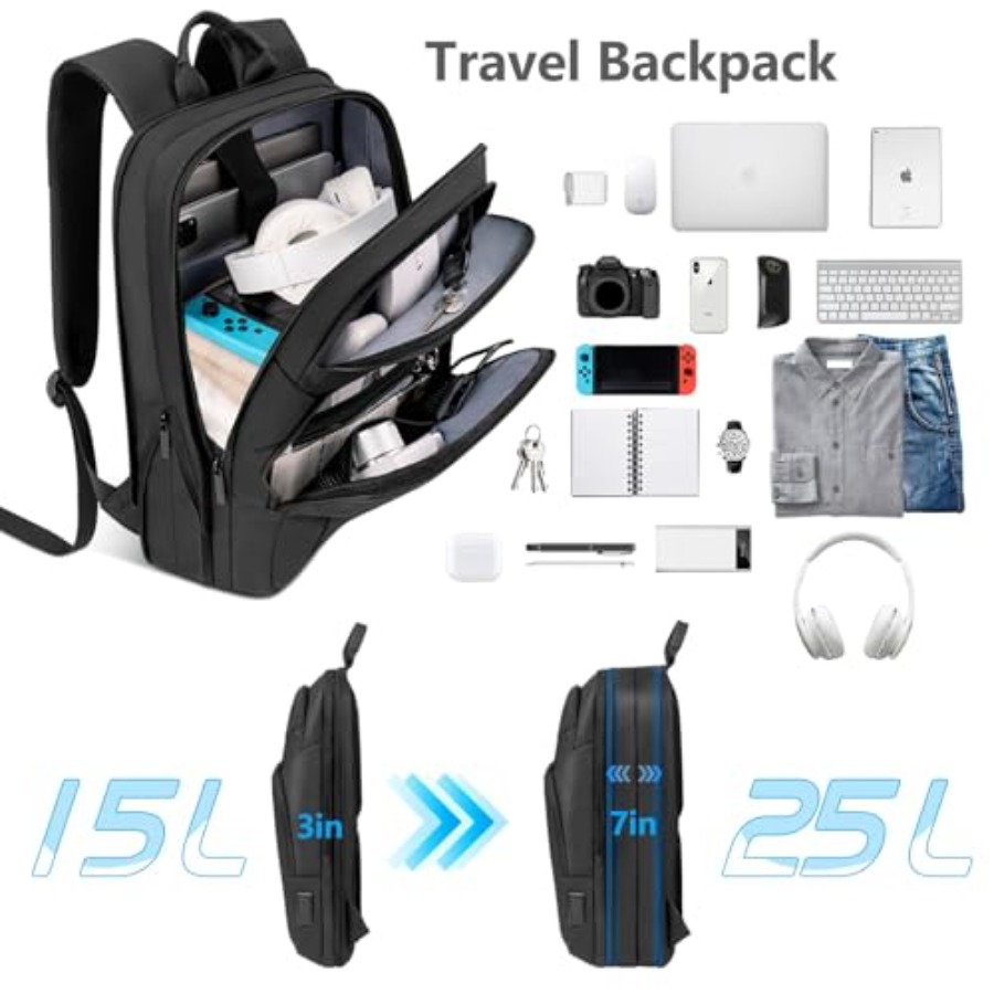 Backpack for Men Slim and Expa - Travel Backpack Anti Theft avaliação e preço
