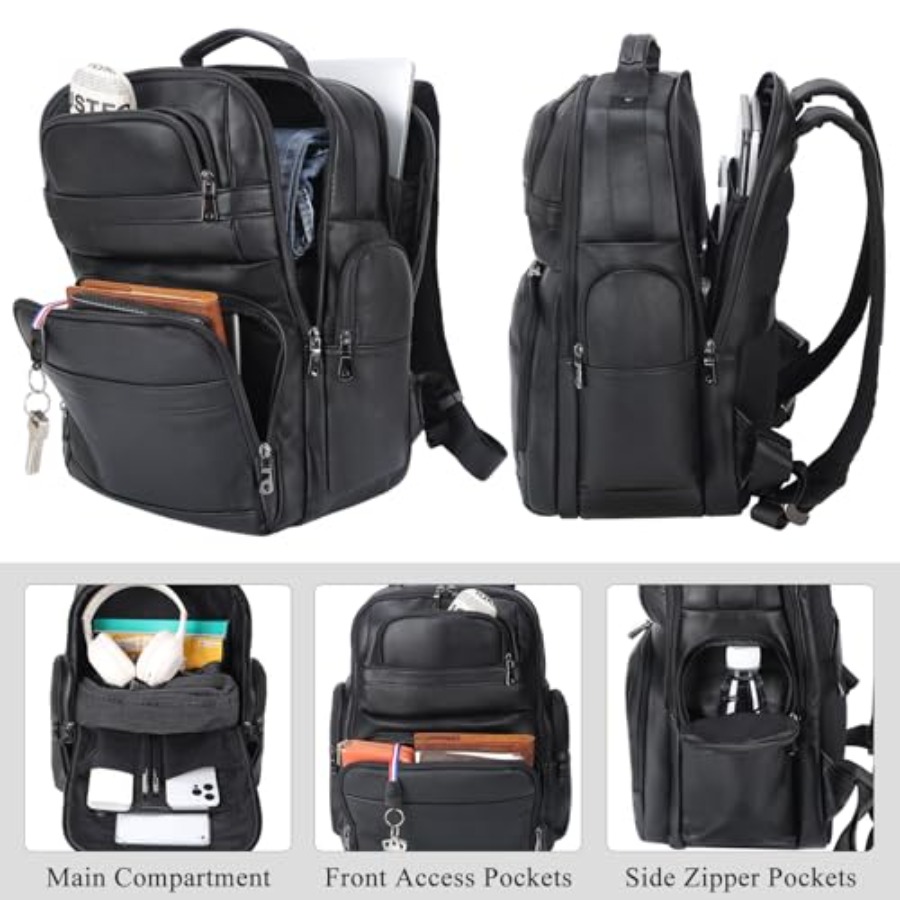 Men's Vintage Leather Backpack - Leather Backpack Vintage avaliação e preço