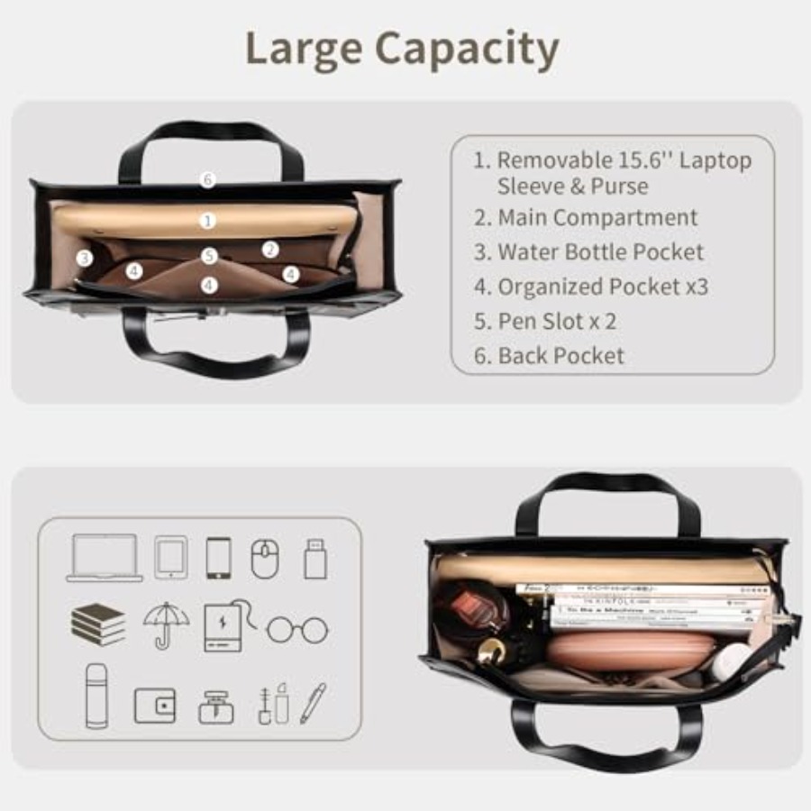 ESTARER Women's Laptop Leather - Laptop Sleeve Removable avaliação e preço