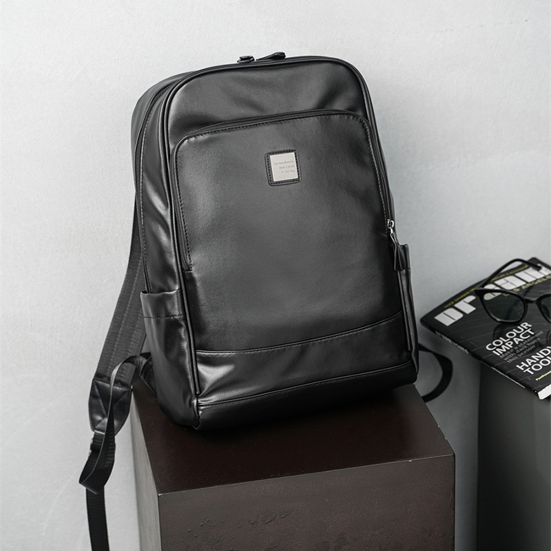 Man's PU Leather Backpack Exec - Leather Backpack Vintage avaliação e preço