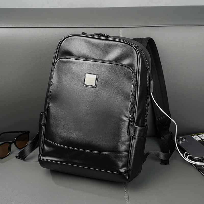 Man's PU Leather Backpack Exec - Leather Backpack Vintage avaliação e preço