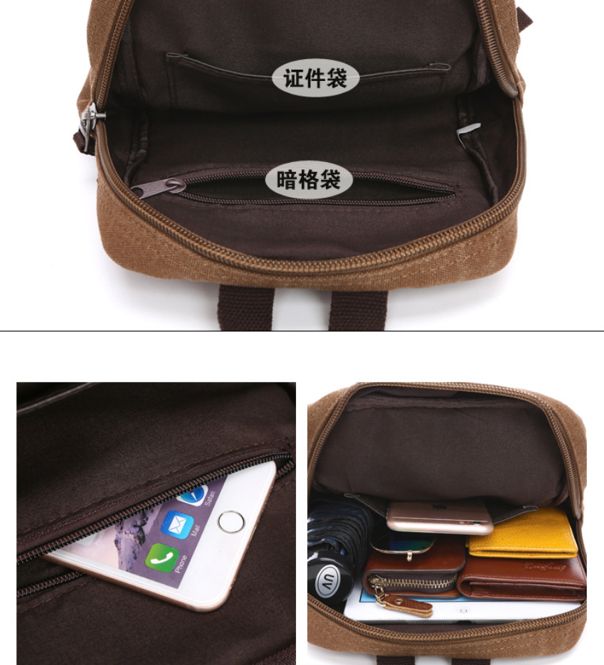 Men's Canvas Mini Backpack Men - Sling Backpack Shoulder avaliação e preço