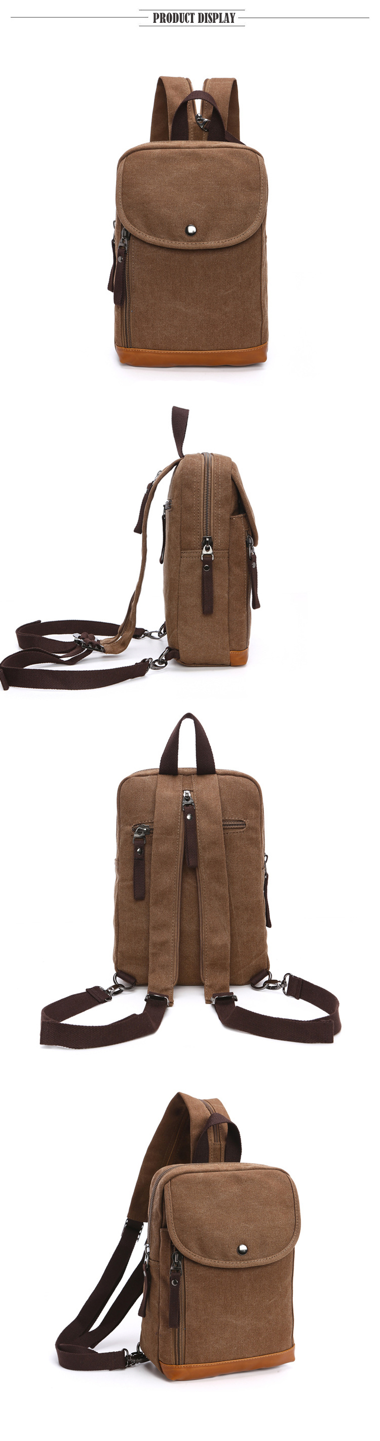 Men's Canvas Mini Backpack Men - Sling Backpack Shoulder avaliação e preço