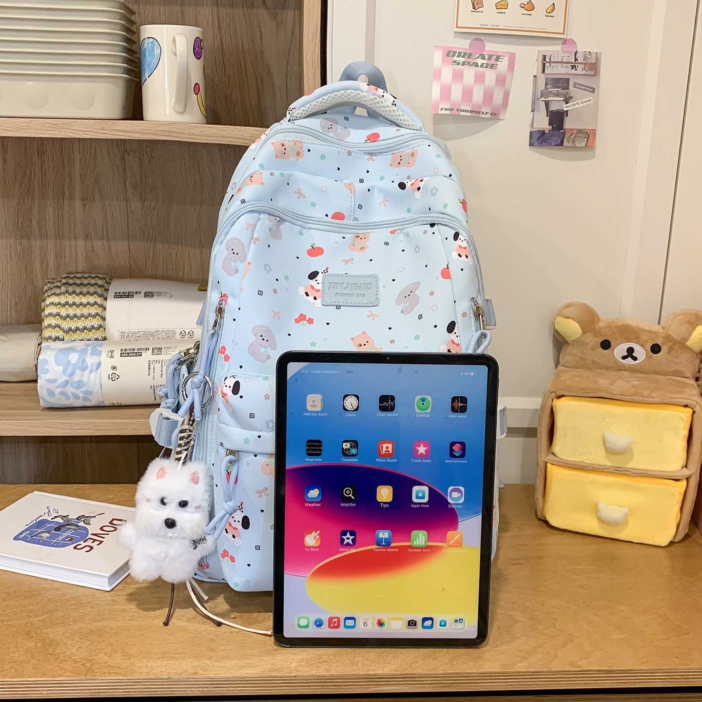 Cute Animal Print Backpack Wom - School Backpack Teen avaliação e preço