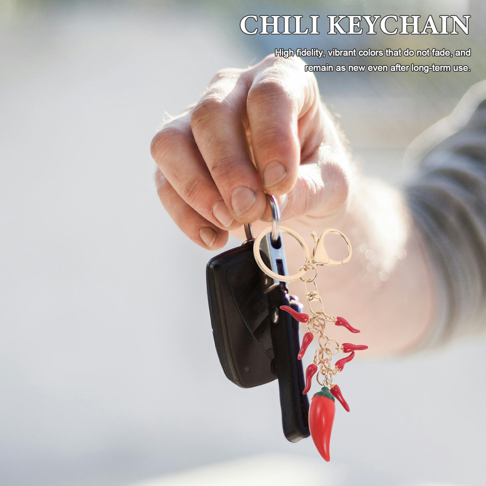 2Pcs Red Chili Pepper Keychain - Mini Backpack Purse avaliação e preço