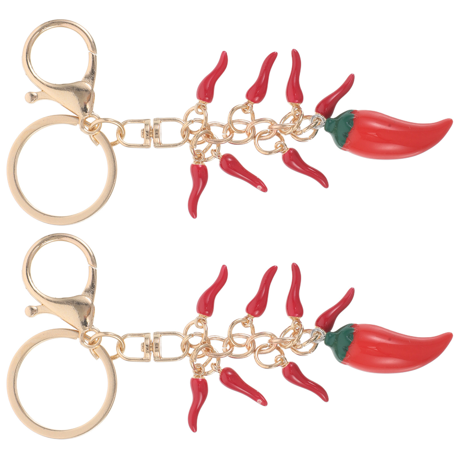 2Pcs Red Chili Pepper Keychain - Mini Backpack Purse avaliação e preço