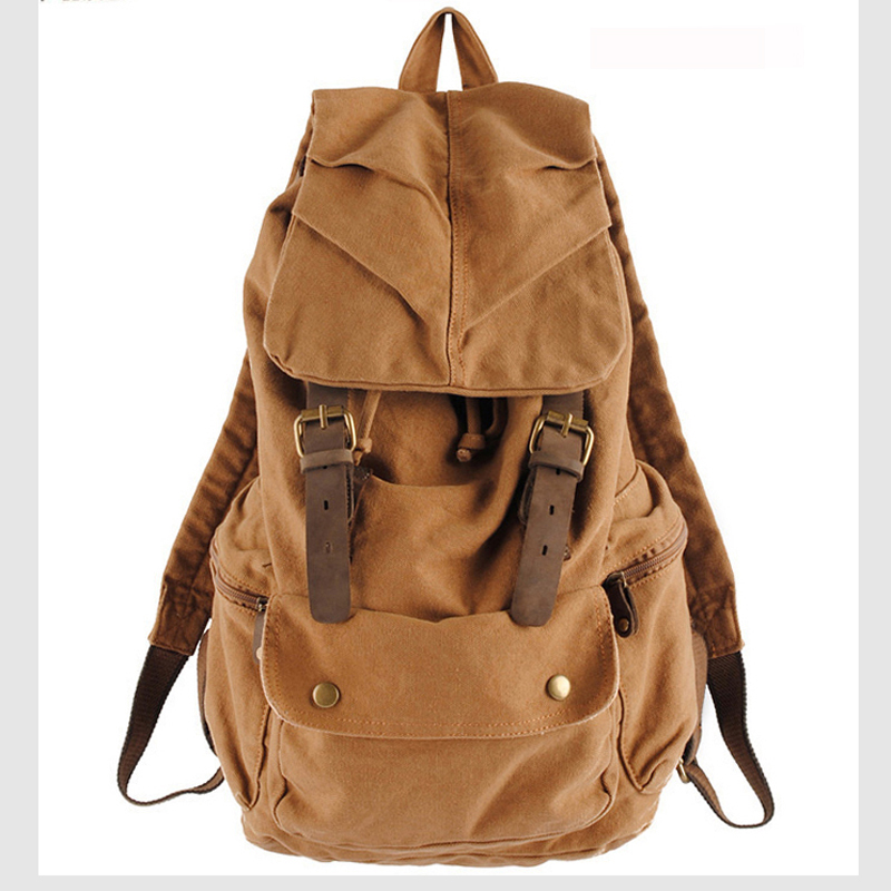 Fashion Vintage Leather milita - Rucksack Military Style avaliação e preço