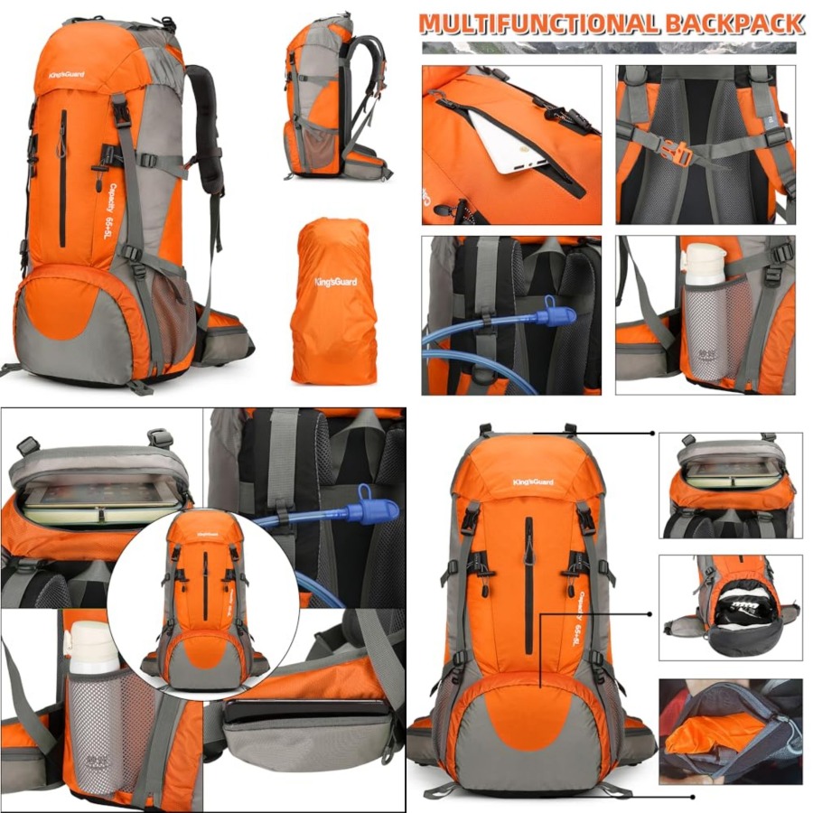 70L Hiking Backpack with Rain  - Rain Cover Backpack avaliação e preço
