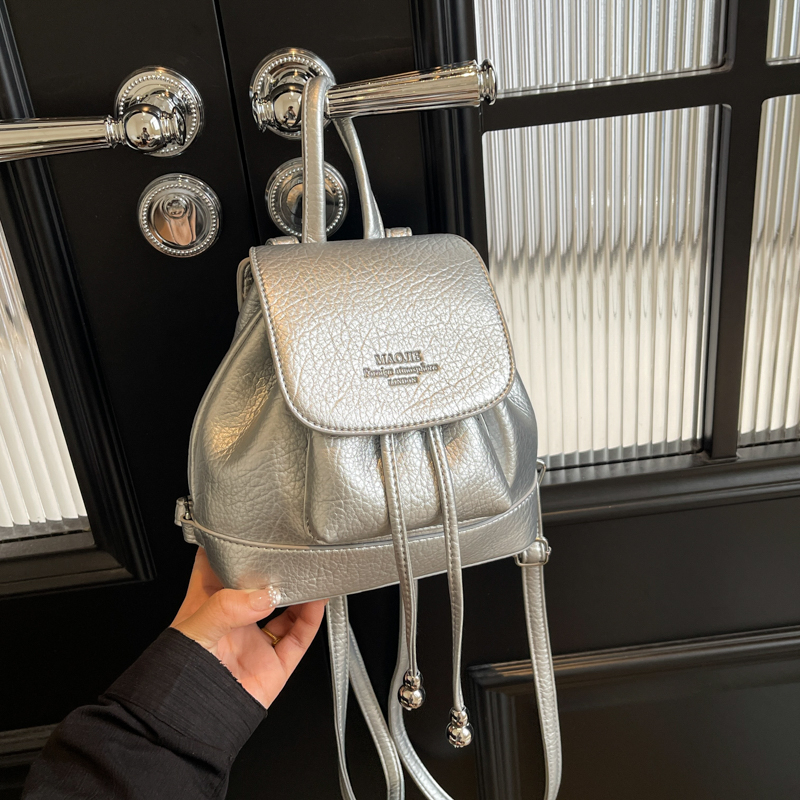 Solid Small String Backpacks P - Leather Backpack Vintage avaliação e preço