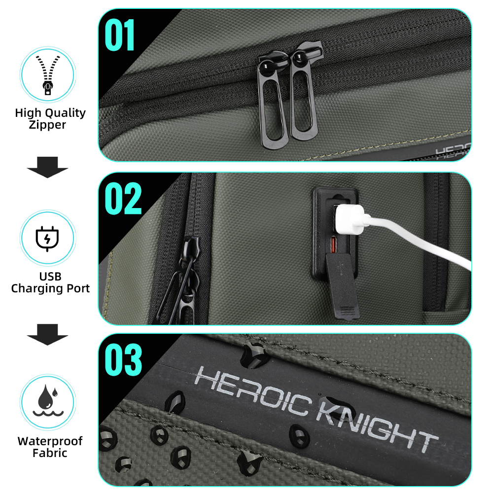 HK Business Men's Backpack 15. - Hiking Backpack Waterproof avaliação e preço