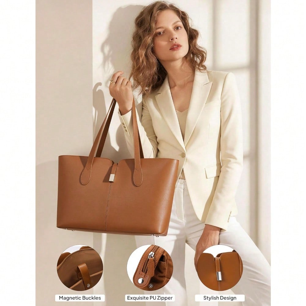 Laptop Tote Bag For Women With - Laptop Sleeve Removable avaliação e preço