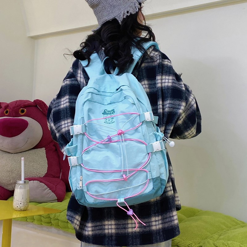 LEFTSIDE Women's Nylon Backpac - School Backpack Teen avaliação e preço